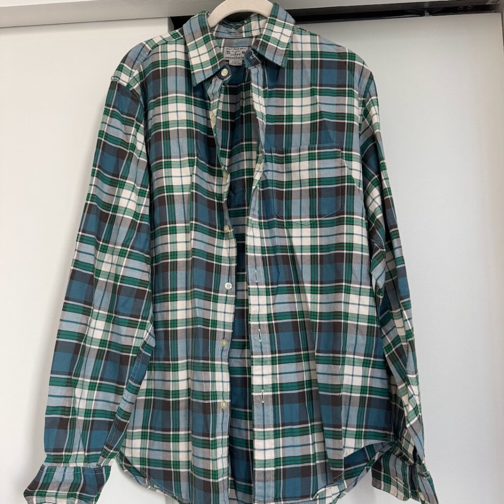 Tailored By J. Crew Quality Woven Men's Plaid Button Down Shirt In Medium